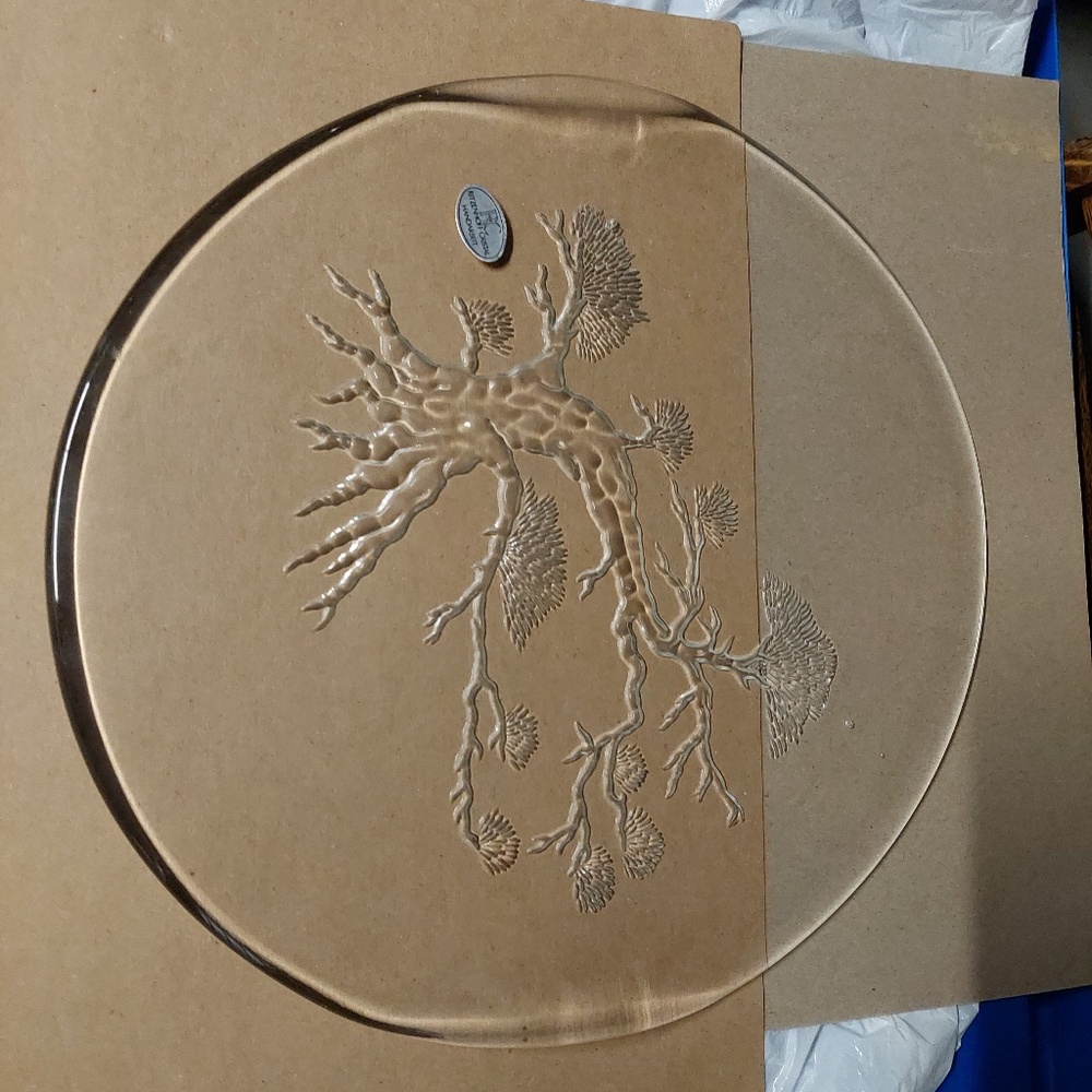 Vintage Frosted 10" Ritzenhoff Crystal Serving Plate